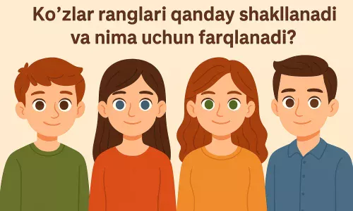Ko‘zlar rangi qanday shakllanadi va nima uchun farq qiladi?